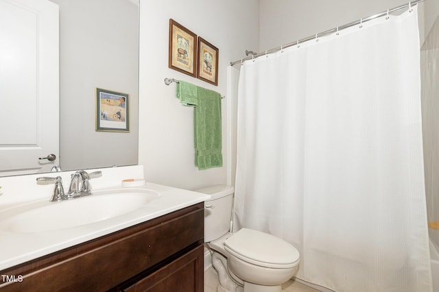47 Coventry Ln, Chapel Hill, NC 27516 - bathroom featuring vanity, toilet, and curtained shower