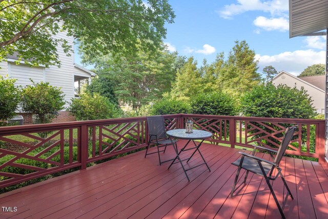 1504 Haventree Rd, Durham, NC 27713 - view of wooden deck