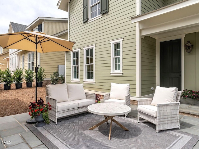2641 Sidford Aly, Raleigh, NC 27608 - view of patio / terrace featuring an outdoor living space