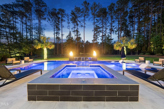 7545 Hasentree Club Dr, Wake Forest, NC 27587 - swimming pool with an in-ground hot tub and a patio