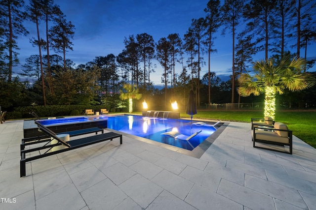 7545 Hasentree Club Dr, Wake Forest, NC 27587 - view of pool with a hot tub, a patio, and a yard