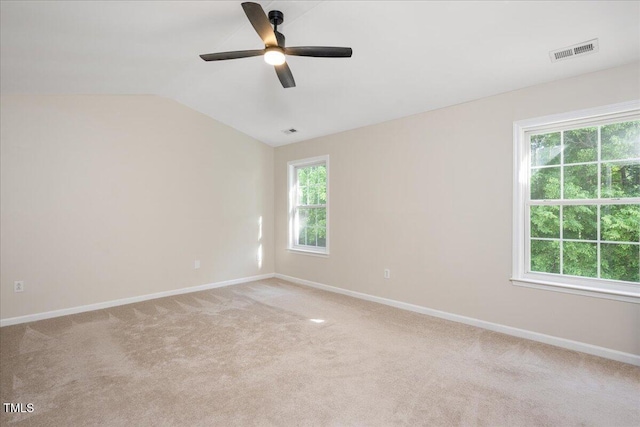 121 River Hills Dr, Clayton, NC 27527 - unfurnished room featuring plenty of natural light, a ceiling fan, baseboards, and lofted ceiling