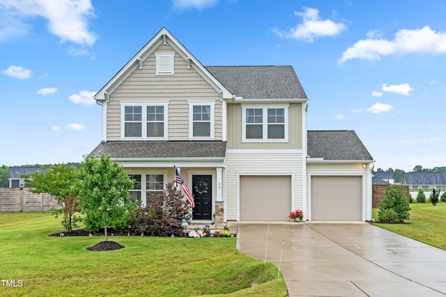 66 Arlie Ln, Lillington, NC 27546 - view of front of home with a shingled roof, driveway, a garage, and board and batten siding