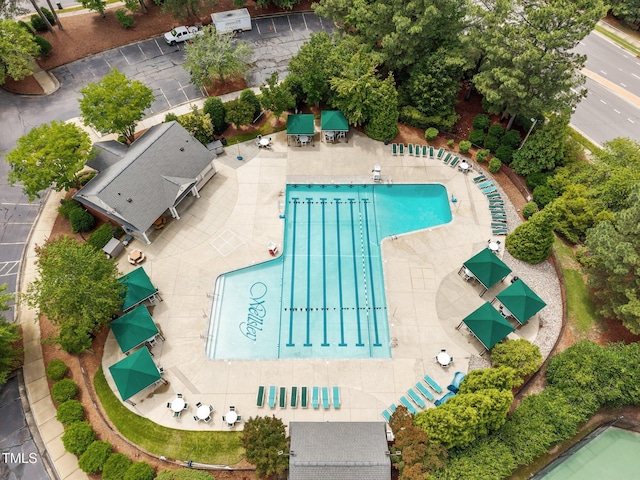 106 Fawley Ct, Cary, NC 27519 - drone / aerial view of a pool area