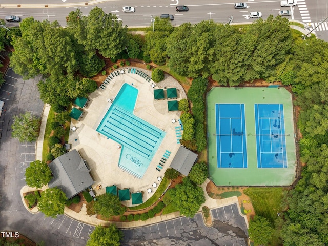 106 Fawley Ct, Cary, NC 27519 - drone / aerial view of a pool