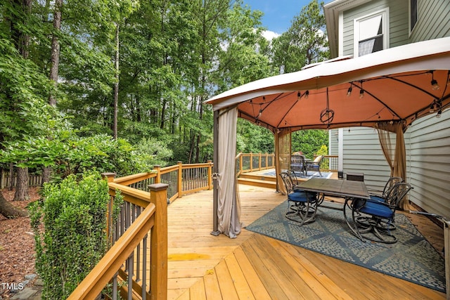 106 Fawley Ct, Cary, NC 27519 - deck featuring a gazebo and outdoor dining area