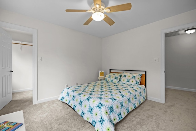 106 Fawley Ct, Cary, NC 27519 - bedroom with carpet, baseboards, and ceiling fan