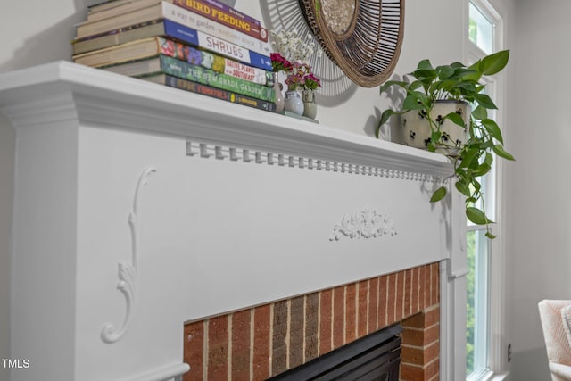 106 Fawley Ct, Cary, NC 27519 - detailed view of a brick fireplace