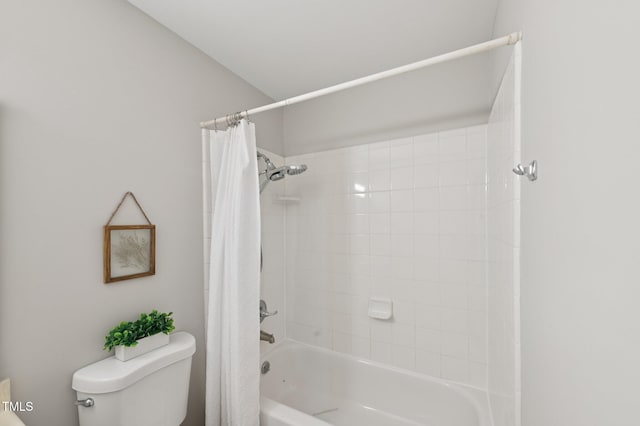 1308 Swallow Dr, Raleigh, NC 27606 - bathroom featuring toilet and shower / bath combo with shower curtain