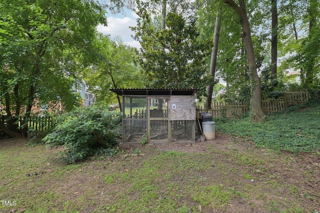 1308 Swallow Dr, Raleigh, NC 27606 - view of yard with exterior structure and an outdoor structure