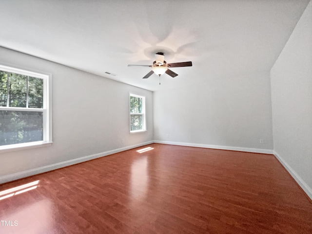 148 Daneborg Rd, Durham, NC 27703 - spare room with ceiling fan, baseboards, and wood finished floors
