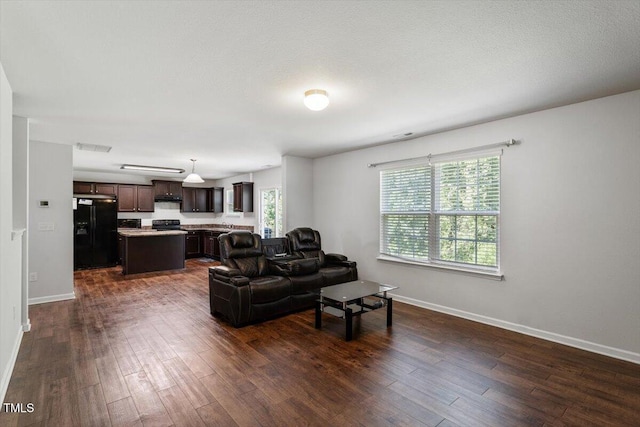 228 Botanical Ct, Bunnlevel, NC 28323 - living area with dark wood finished floors and baseboards