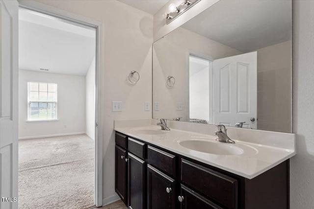228 Botanical Ct, Bunnlevel, NC 28323 - full bath with double vanity and baseboards