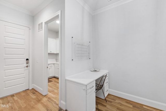 911 Canterbury Rd, Raleigh, NC 27607 - interior space with light wood finished floors, ornamental molding, and baseboards
