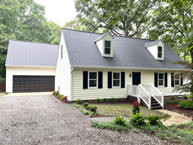 108 W Marsha Gayle Ct, Fuquay Varina, NC 27526 - cape cod home featuring driveway, an attached garage, and roof with shingles