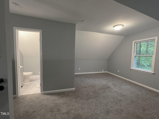 108 W Marsha Gayle Ct, Fuquay Varina, NC 27526 - bonus room featuring carpet floors, vaulted ceiling, and baseboards