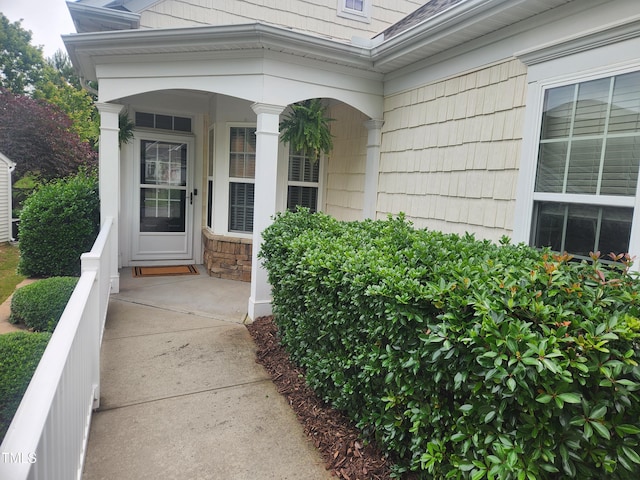 207 Callum Pl, Cary, NC 27519 - doorway to property with covered porch