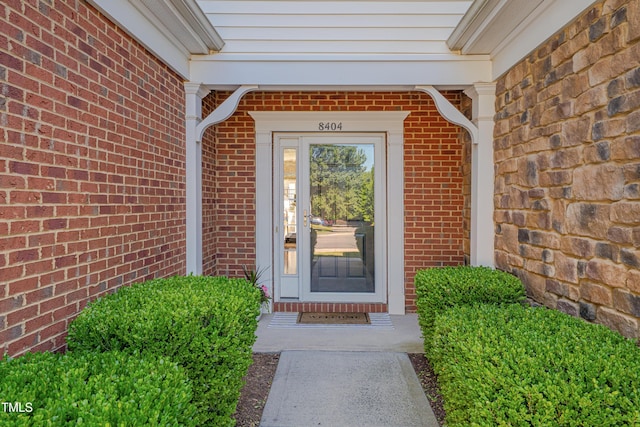 8404 Saltwood Pl, Raleigh, NC 27617 - entrance to property with brick siding