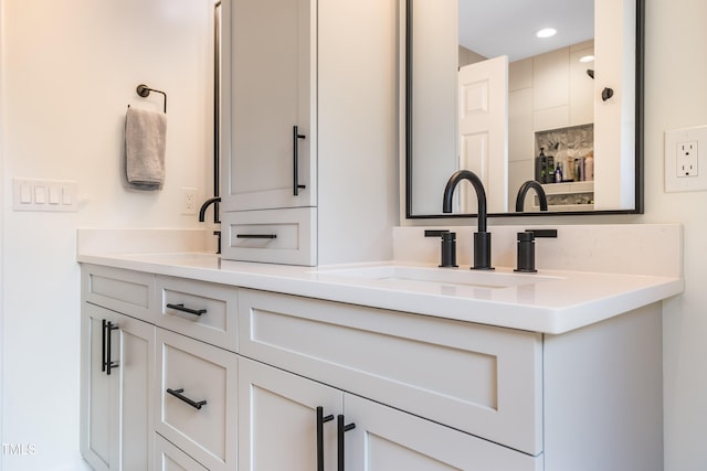 6 Beaver Creek Ln, Durham, NC 27703 - bathroom with double vanity and recessed lighting