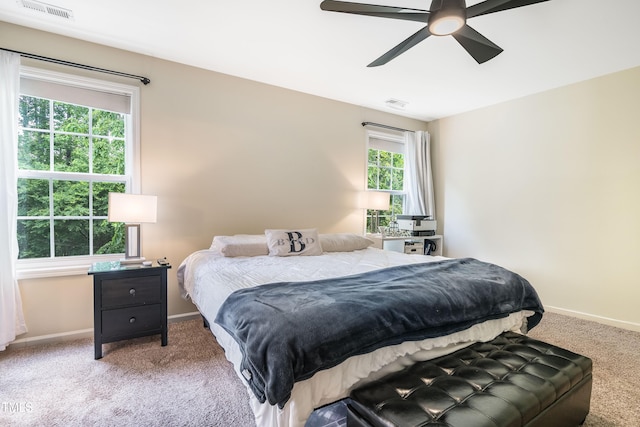 6 Beaver Creek Ln, Durham, NC 27703 - bedroom featuring carpet flooring, baseboards, and a ceiling fan
