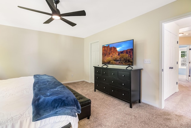 6 Beaver Creek Ln, Durham, NC 27703 - carpeted bedroom featuring baseboards and ceiling fan