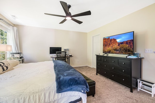 6 Beaver Creek Ln, Durham, NC 27703 - carpeted bedroom featuring a ceiling fan and baseboards