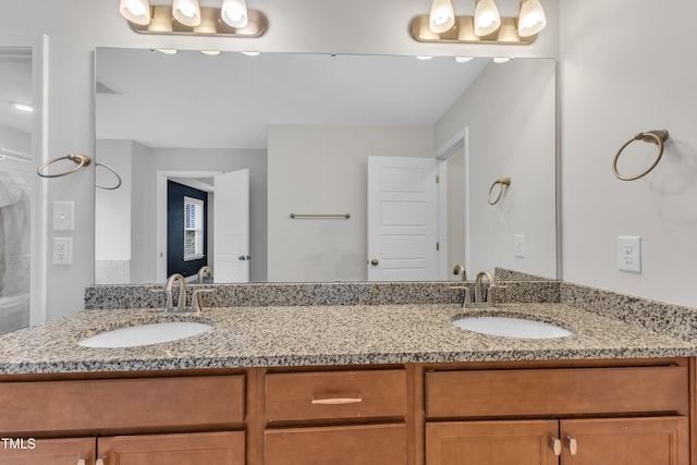 3449 S Beaver Ln, Raleigh, NC 27604 - full bathroom with double vanity
