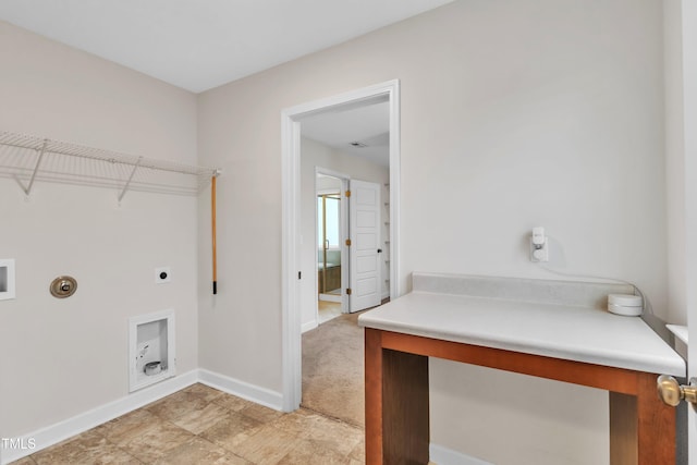 3449 S Beaver Ln, Raleigh, NC 27604 - washroom featuring hookup for an electric dryer, baseboards, and washer hookup