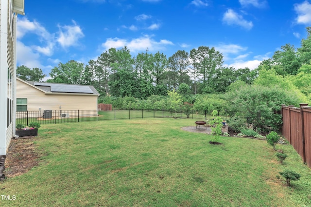 3449 S Beaver Ln, Raleigh, NC 27604 - view of yard with a fire pit