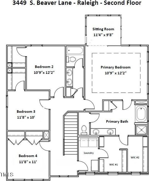 3449 S Beaver Ln, Raleigh, NC 27604 - floor plan / room layout