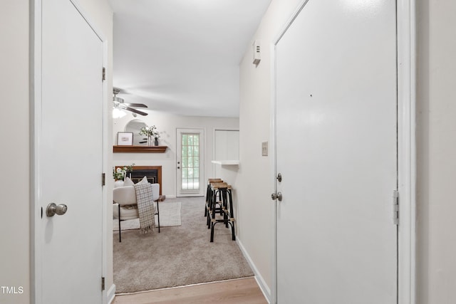 407 Gooseneck Dr Unit B1, Cary, NC 27513 - hall featuring baseboards and carpet flooring