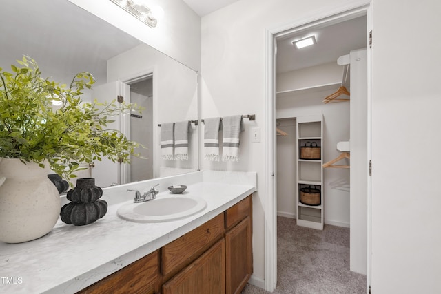 407 Gooseneck Dr Unit B1, Cary, NC 27513 - bathroom with vanity and a walk in closet