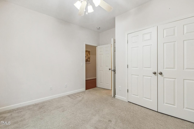 309 Plank Bridge Way, Morrisville, NC 27560 - unfurnished bedroom featuring carpet flooring, baseboards, a closet, and a ceiling fan