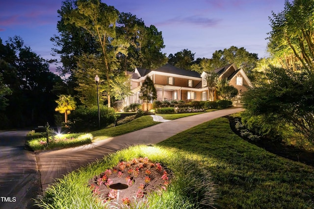 4021 Chaumont Dr, Apex, NC 27539 - view of front facade featuring a front lawn