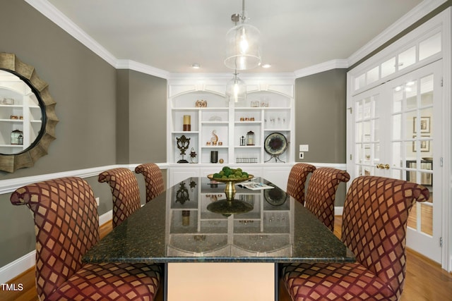 4021 Chaumont Dr, Apex, NC 27539 - dining room with wood finished floors, ornamental molding, and baseboards