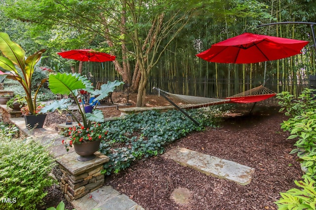 4021 Chaumont Dr, Apex, NC 27539 - view of yard with a patio