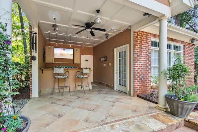4021 Chaumont Dr, Apex, NC 27539 - view of patio featuring ceiling fan