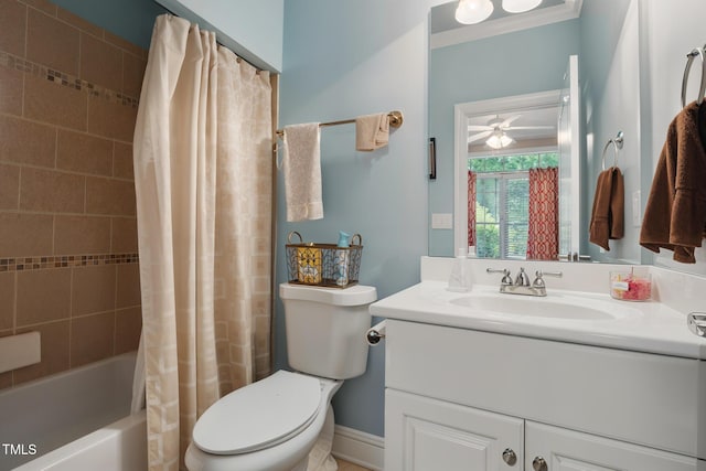 1149 The Preserve Trl, Chapel Hill, NC 27517 - full bath with vanity, shower / bathtub combination with curtain, and ceiling fan