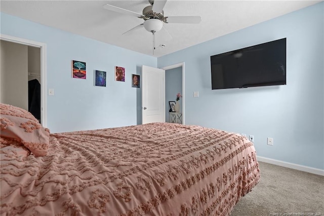 332 Dundee Cir, Raeford, NC 28376 - carpeted bedroom with baseboards and a ceiling fan