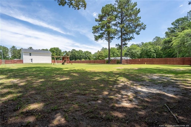 332 Dundee Cir, Raeford, NC 28376 - view of yard featuring a playground