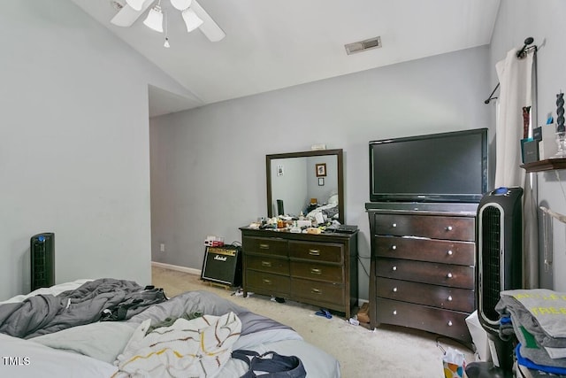 320 Madres Ln, Morrisville, NC 27560 - bedroom featuring carpet, lofted ceiling, and a ceiling fan