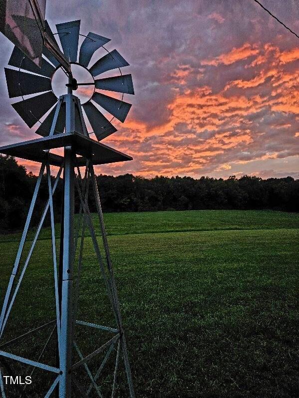 8365 Aaron Creek Church Rd, Oxford, NC 27565 - yard at dusk featuring a yard