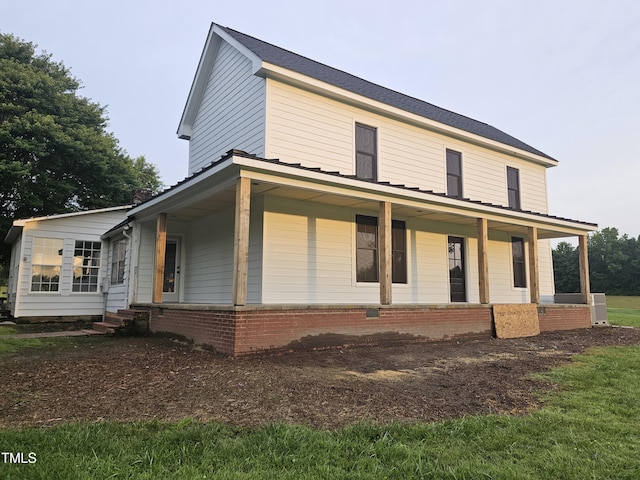 8365 Aaron Creek Church Rd, Oxford, NC 27565 - view of front of home featuring covered porch