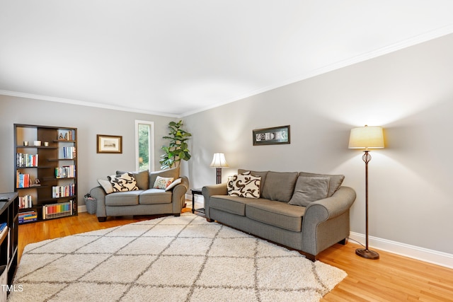 2805 Friendship Rd, Durham, NC 27705 - living area featuring wood finished floors, ornamental molding, and baseboards