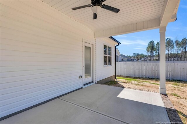 91 Laramie Ln, Selma, NC 27576 - view of patio / terrace with a ceiling fan