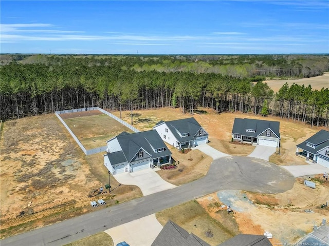 91 Laramie Ln, Selma, NC 27576 - view from above of property with a heavily wooded area
