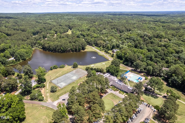 307 Country Club Dr, Durham, NC 27712 - aerial view of a heavily wooded area and a large body of water