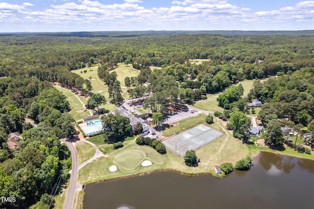 307 Country Club Dr, Durham, NC 27712 - drone / aerial view of a heavily wooded area and a nearby body of water