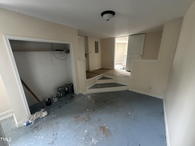 2503 Chapel Hill Rd, Durham, NC 27707 - empty room featuring electric panel and unfinished concrete flooring