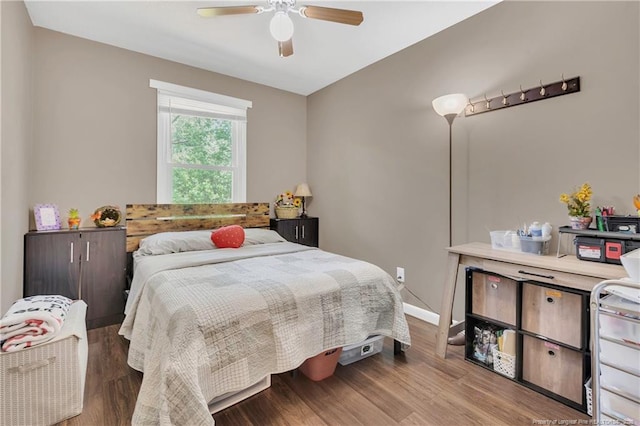 2251 Hackney Loop, Fayetteville, NC 28304 - bedroom featuring wood finished floors, baseboards, and ceiling fan
